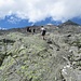 Durch gletschergeschliffene Felsen Richtung Niedere Gradenscharte, mit Keeskopf