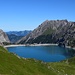 Die erste schöne Aussicht auf den Lünersee, aber noch nicht so beeindruckend wie von der Gamsluggen.