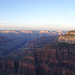 Blick bei Sonnenaufgang vom Bright Angel Point in den Grand Canyon