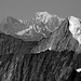 Grandes Jorasses, Mont Blanc, Nesthorn und Aiguille Verte