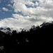 Erster Blick von Morteratsch zur Bernina