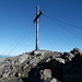Schesaplana / Gipfelkreuz (noch sind die übrigen Bergsteiger nicht hier)<br />