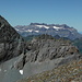 During the ascent to Atlas. View to Glärnisch with Grosses Tschingelhorn and Martinsloch in the foreground.