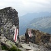Nicht zu übersehen: Die Markierung des Bergweges von der Bergseehütte zur Göscheneralp