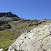 <b>Delle marche bianco-blu indicano il percorso da seguire per raggiungere la Cima de Barna (2861 m), montagna che ho più volte fotografato dalle cime della Mesolcina e che mi attira molto…</b>