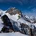 Blick zur Jungfrau - schöner Berg. Rechts schaut das Silberhorn hervor und links das Rottalhorn.
