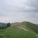 Blick vom P.1245m auf den Bock (1253m), dahinter ist der fast gleichhohe Hügel P.1252,0m.