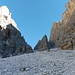 Steiles Kar im Anstieg zur Forcella del Cristallo.