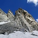 Durch diese Rinne würde die leichteste Route auf den Nordgipfel führen