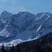 Cima del Fop e Cima Valmora viste dal rifugio Alpe Corte