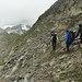 Bei Graupelschauer im Abstieg von der Fuorcla dil Lai Blau