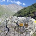 Abzweigung Gaulihütte - Mattenalpsee - darüber das Ziel der Unternehmung, deutlich erkennbar die grosse Rinne, entlang derer der Aufstieg erfolgt