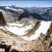 Aufstieg zum Westgrat, Blick zurück.
