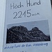 Gipfelbuch Höch Hund
