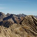 Allgäuer Hauptkamm; links der Große Krottenkopf und die Marchspitze