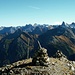 Blick zu den hohen Lechtaler Bergen; rechts die Wetterspitze und rechts davon die Feuerspitze