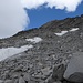 Abstieg über die letzten Reste des einstigen Gletschers