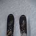 Nicoles neue Skis freuen sich über den Schnee..