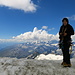 Auf dem Gipfel, Blick ins Rhonetal und zu den Berner Alpen