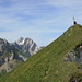 Hundstein on the left, Altmann (middle back), and on the right the summit cross of Marwees