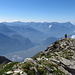 Panorama dalla cima verso la bassa Valtellina.