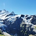 ganz rechts hinten die Jungfrau, links Lauteraarhorn, Schreckhorn, Nässihorn, Klein Schreckhorn