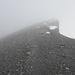 pünktlich kurz vor dem Gipfel zieht Nebel auf