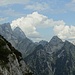 Immer imposante Kulisse, Karwendelspitz, Vogelkarspitz und Torkopf.