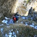 Abstieg vom Monte Carone durch die steile Rinne