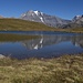 Bald nach dem Parkplatz Bellecombe ist beim Lac du Plan die Grande Casse erstmals zu sehen.