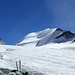 Rückblick vom Gletscherende und der Tracuit-Wasserfassung zur Normalroute, die in einem S durch die NO-Flanke führt
