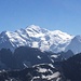 Und wie auf dem Präsentierteller - der Mont Blanc