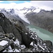Gross Sidelhorn, auf dem Gipfel. Blick Richtung Oberaarsee, -gletscher und -horn.