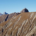 die wilde Pfeilspitze(T6),links hinten Bretterspitze (T4,I)und Urbeleskarspitze(T5,II)