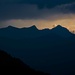 Scampoli di temporale sulle cime della Val Verzasca salite sette giorni prima (da dx a sx: Cramosino, Madom Gross e Pizzo di Mezzodì)