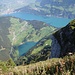 Tiefblick vom Gipfel des Niederbauen Kulm auf Seelisberg