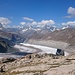 Gornergletscher und neue Monte-Rosa-Hütte