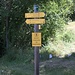 Wegweiser am Ausgangspunkt