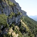 Blick zurück auf den Weg und die Felsen