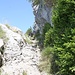 Die kurze Kletterstelle. Nichts schwieriges und auch nicht ausgesetzt