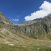 Blick hoch von der Alpe di Quarnei (fotografiert im Abstieg)