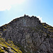 Auf dem Gipfel südlich des südlichen Schafgafalls - Aufstieg links über den Grat (T4,I)
