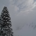 Erste blaue Flecken am Himmel beim Aufsteig Richtung Alp Garschina