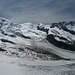 Blick in die Gletscherlandschaft vom Stockhorn-Gipfel