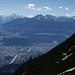 Innsbruck,links hinten die runde Kuppe ist der Habicht(3277m)