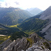 Schöner Blick hinunter zu Hinteren Tarrenton-Alpe