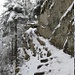 Heikler Aufstieg zur Gwidemflue 1071m mit Treppenstufen, Felsbändern und Kette