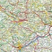 Übersichtskarte mit Lage vom Ballon d'Alsace (1247m) und dem Ballon de Servance (1216m). Ein Bus fährt von Belfort bis unter den Ballon d'Alsace.<br />