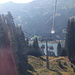 Riding back down to Lenzerheide with the aerial gondola.