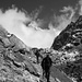 Abstieg vom Gotcha-La. Im Hintergrund der Kangchenjunga